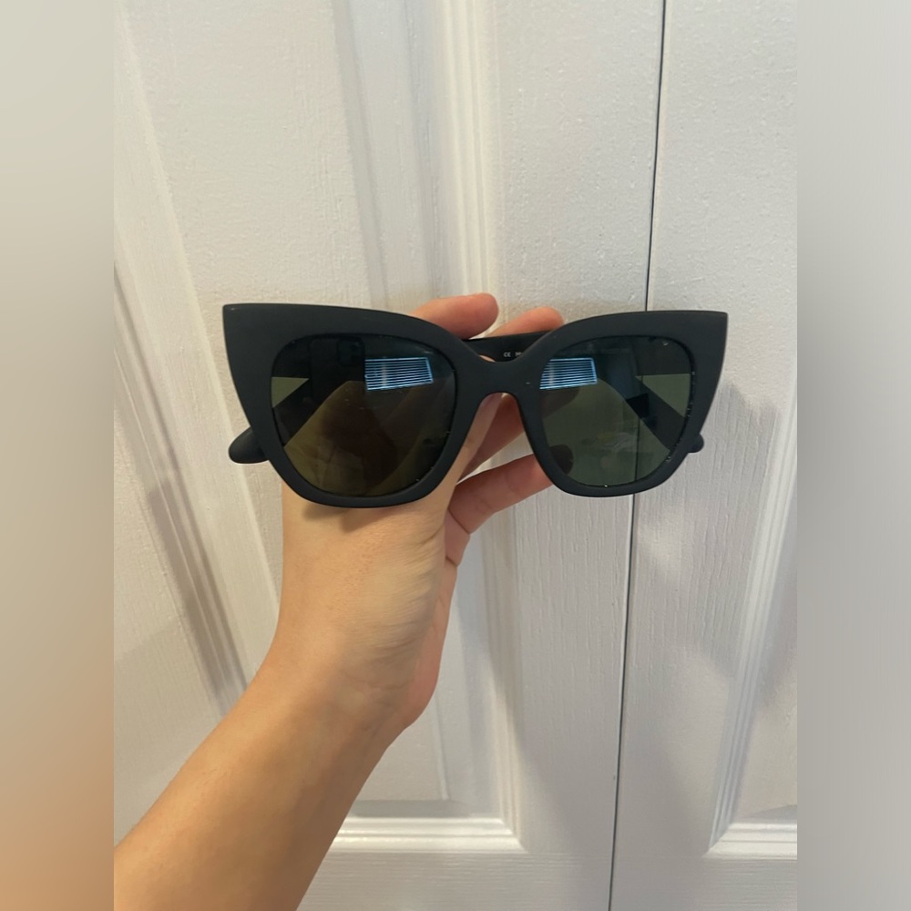topfoxx cat eye black sunglasses